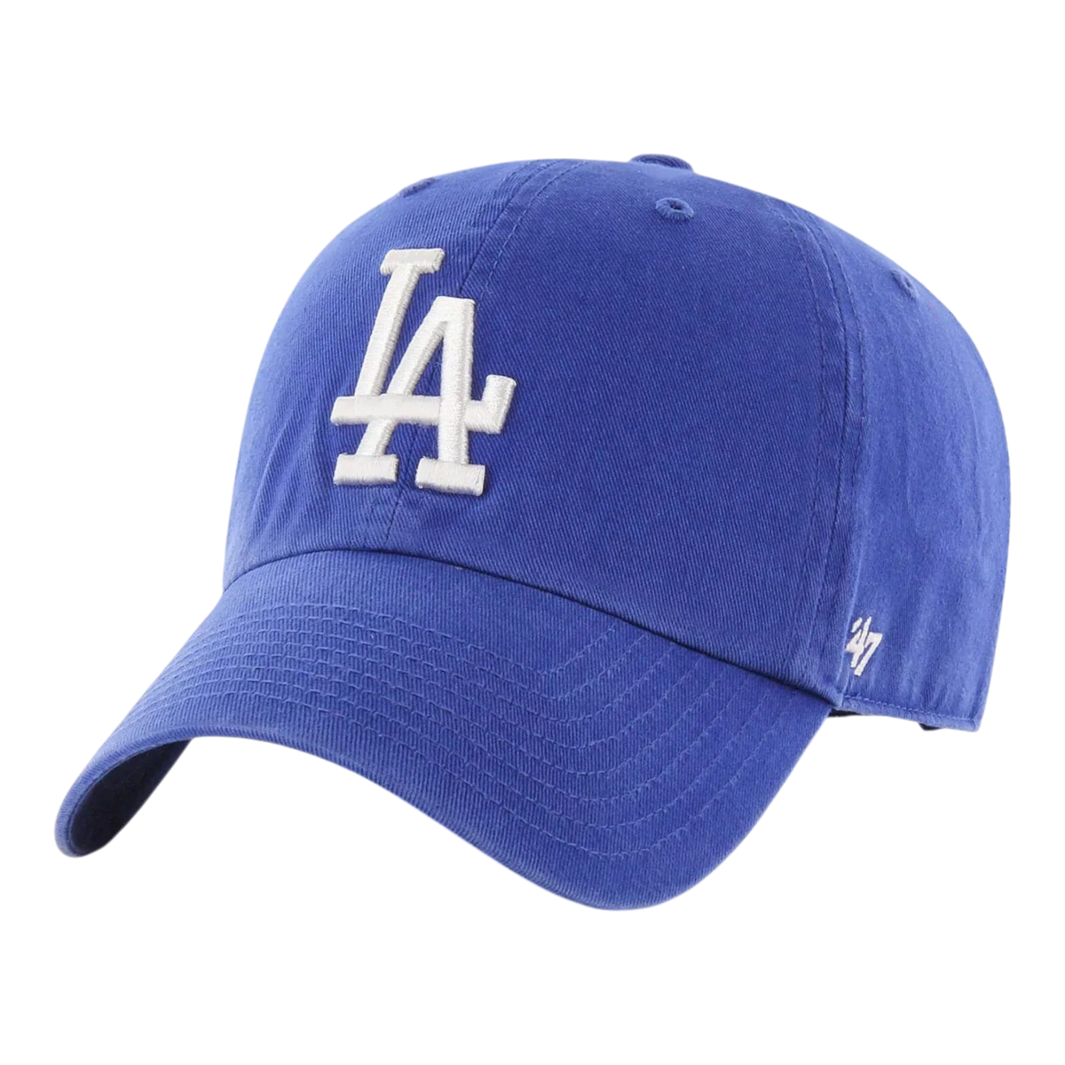 47 Brand Clean Up Los Angeles Dodgers Strapback Hat — Royal Blue Adjustable Cap – product view 1