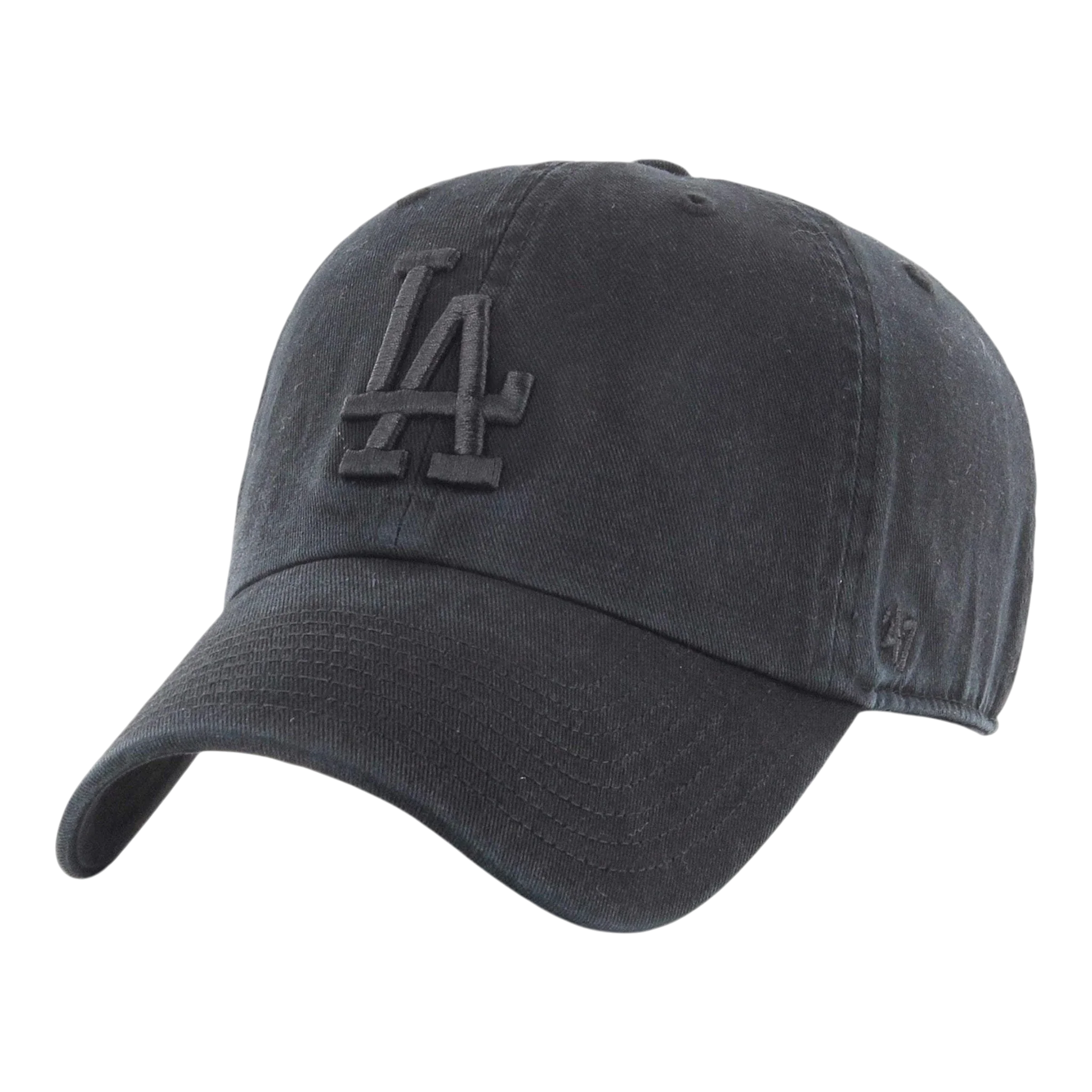 47 Brand Clean Up Los Angeles Dodgers Strapback Hat — Black Adjustable Cap