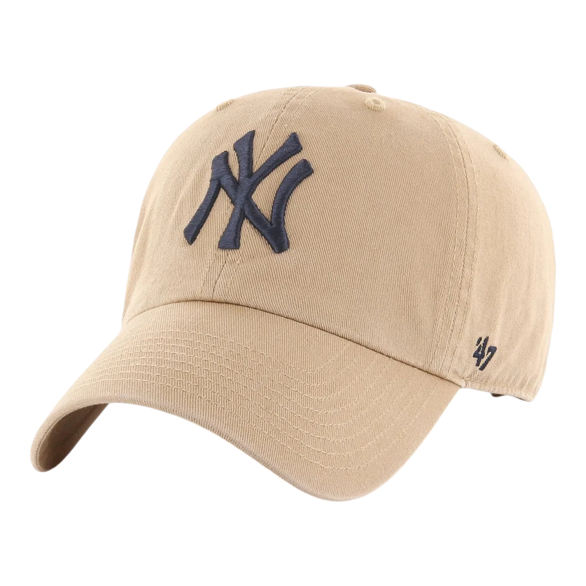 47 Brand Clean Up New York Yankees Strapback Hat — Khaki Adjustable Cap