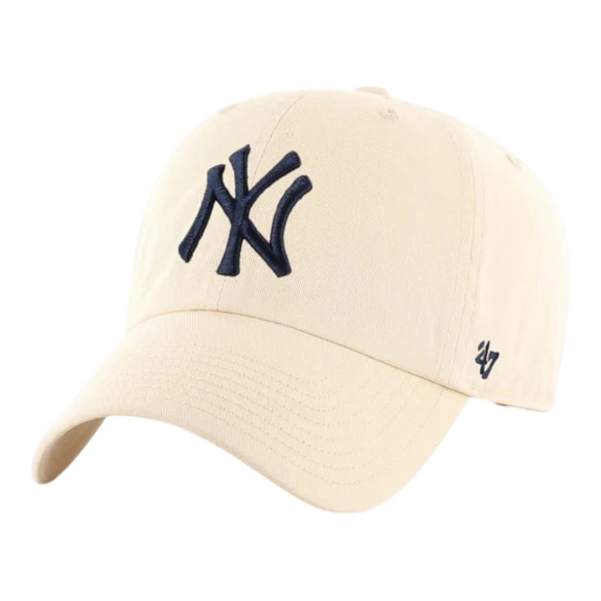 47 Brand Clean Up New York Yankees Strapback Hat — Natural Adjustable Cap
