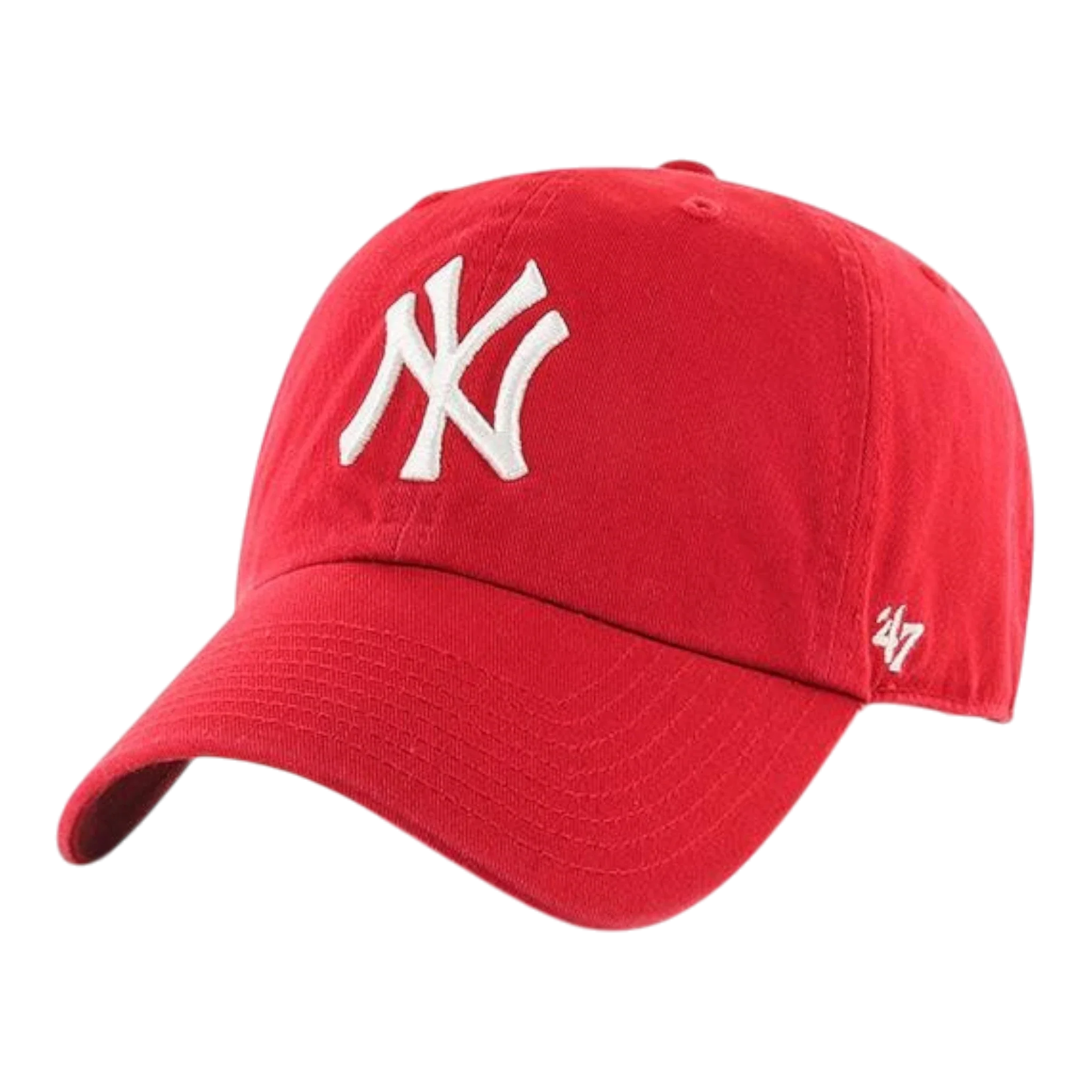 47 Brand Clean Up New York Yankees Strapback Hat — Red Adjustable Cap