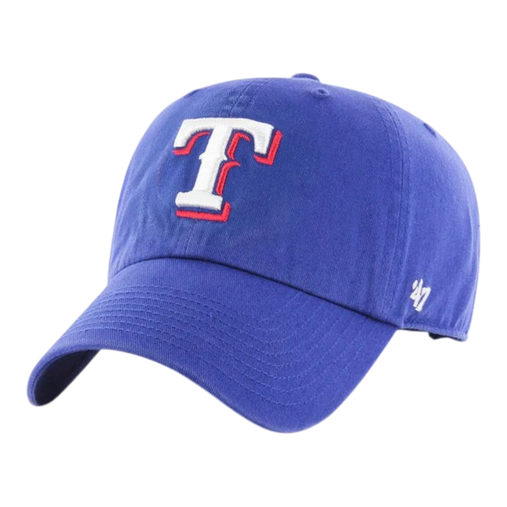 47 Brand Clean Up Texas Rangers Strapback Hat β Royal Blue Adjustable Cap