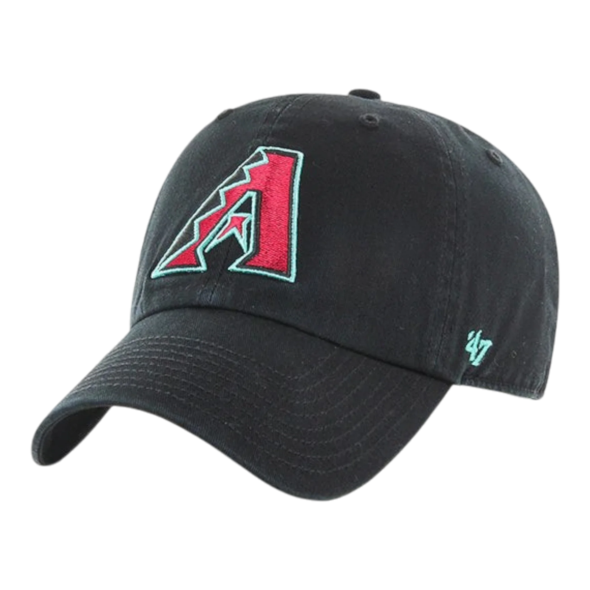 47 Brand Clean Up Arizona Diamondbacks Strapback Hat — Black Adjustable Cap
