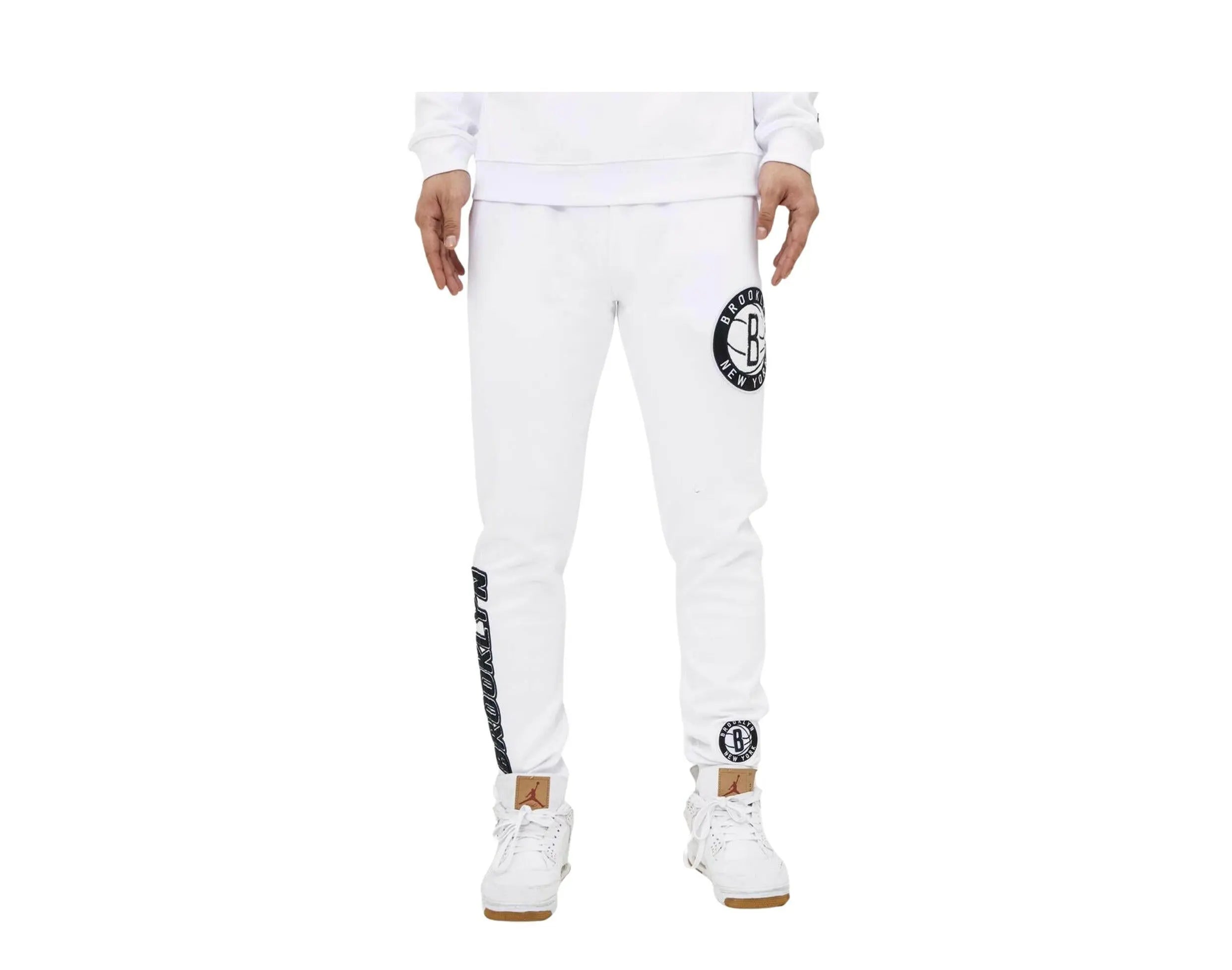 Pro Standard Brooklyn Nets Logo Men's Jogger Pants — White