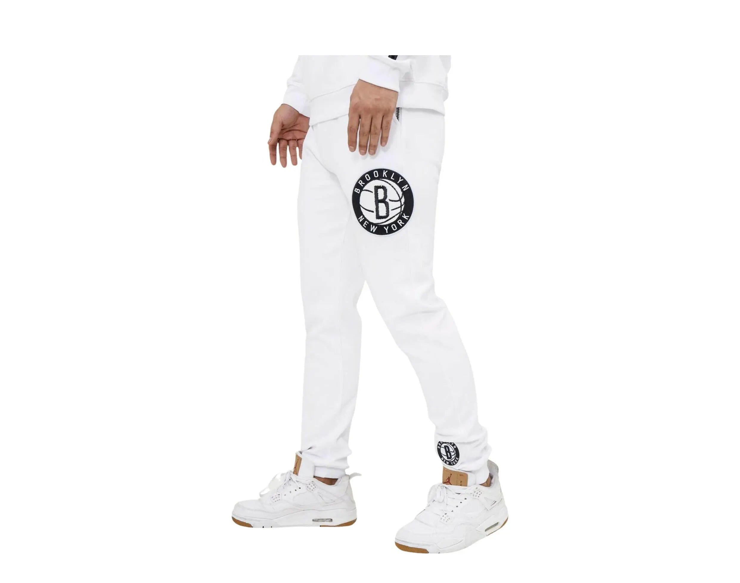 Pro Standard Brooklyn Nets Logo Men's Jogger Pants — White