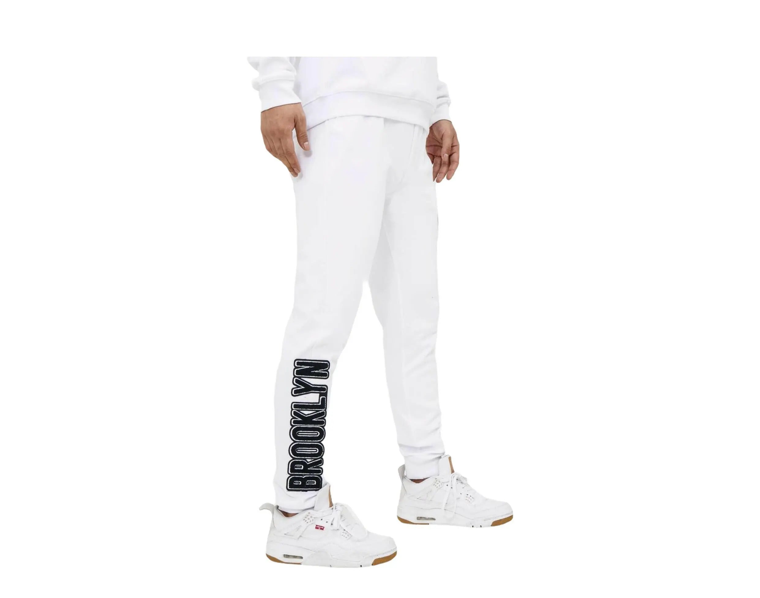 Pro Standard Brooklyn Nets Logo Men's Jogger Pants — White