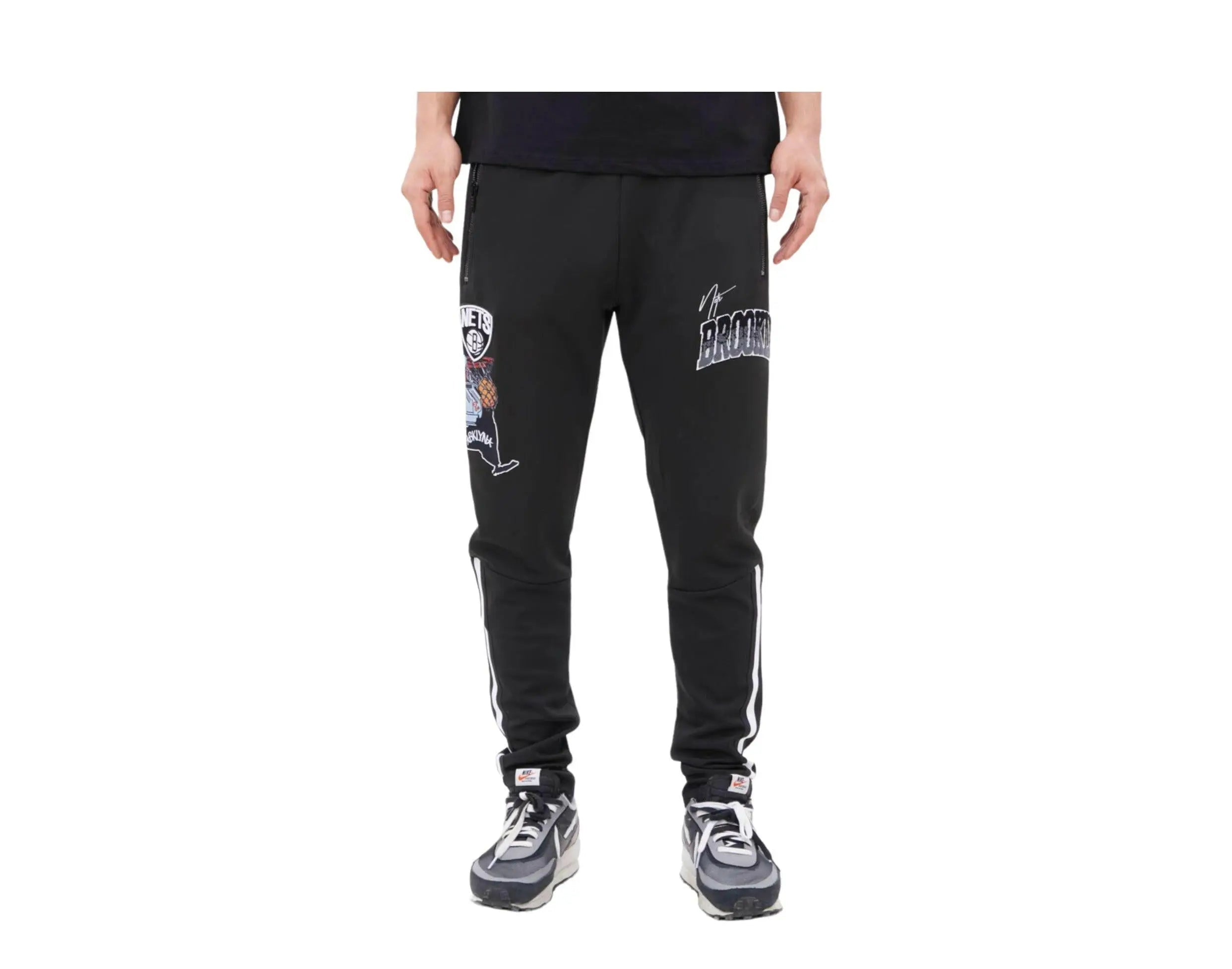 Pro Standard Brooklyn Nets Home Town Men's Track Pants — Black