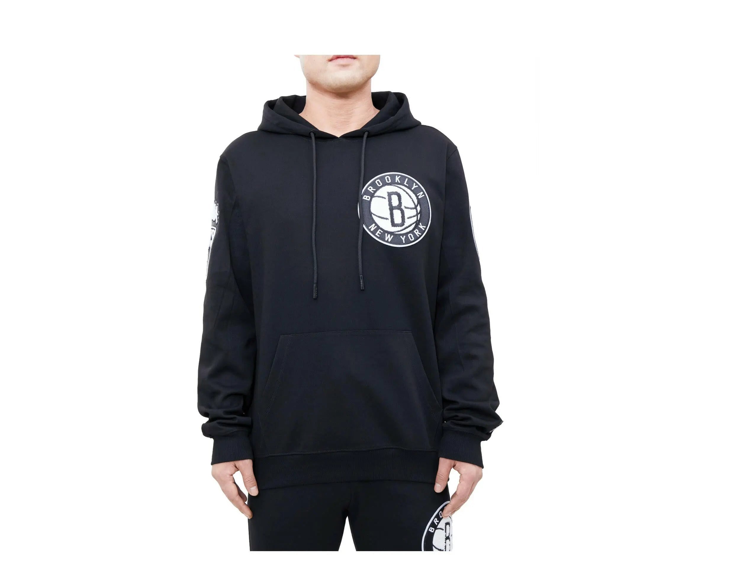 Pro Standard NBA Brooklyn Nets Logo Blended Men's Hoodie — Black