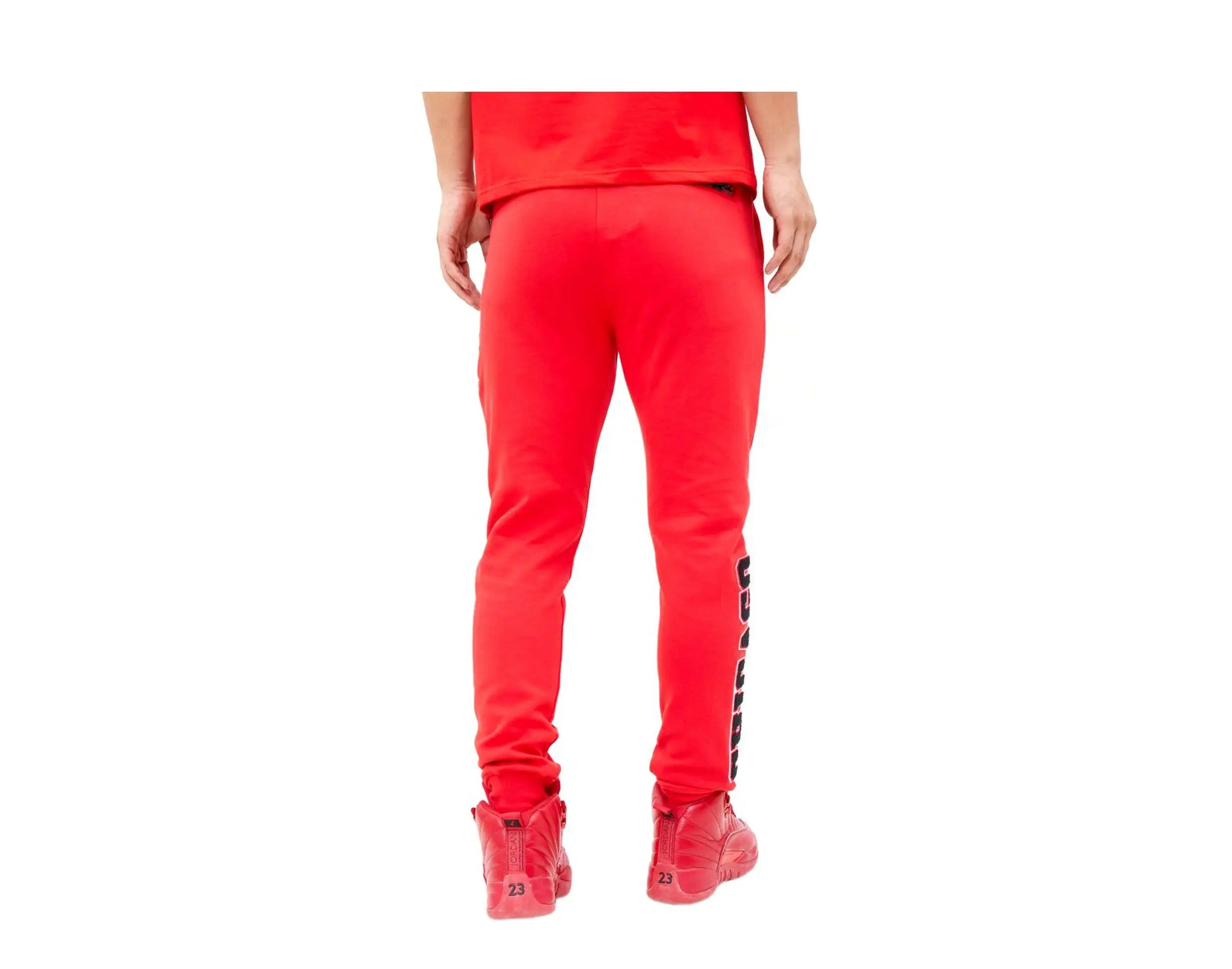 Pro Standard Chicago Bulls Classic Chenille Men's Jogger Pants — Red