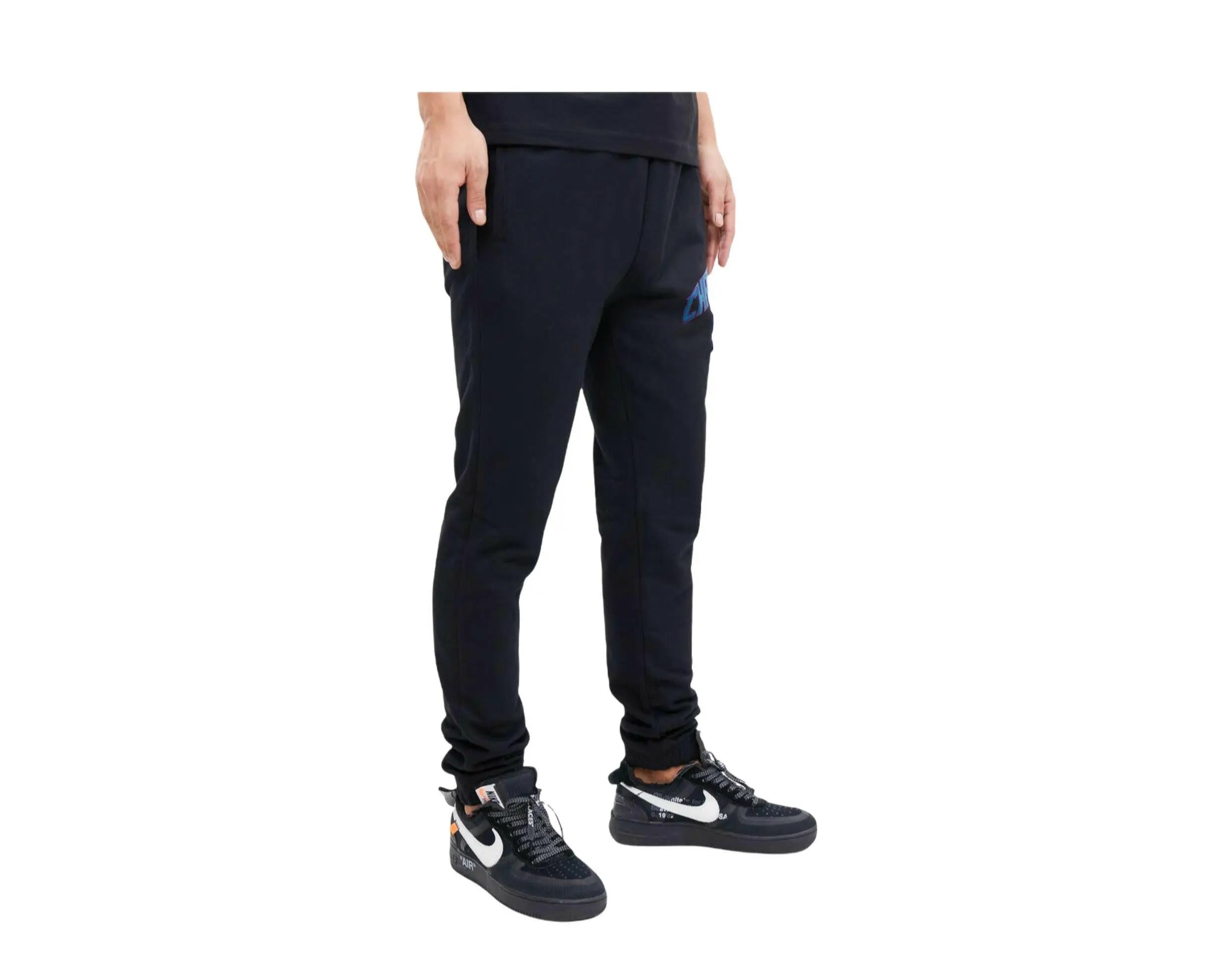 Pro Standard NBA Charlotte Hornets Stacked Logo Men's Sweatpants — Black