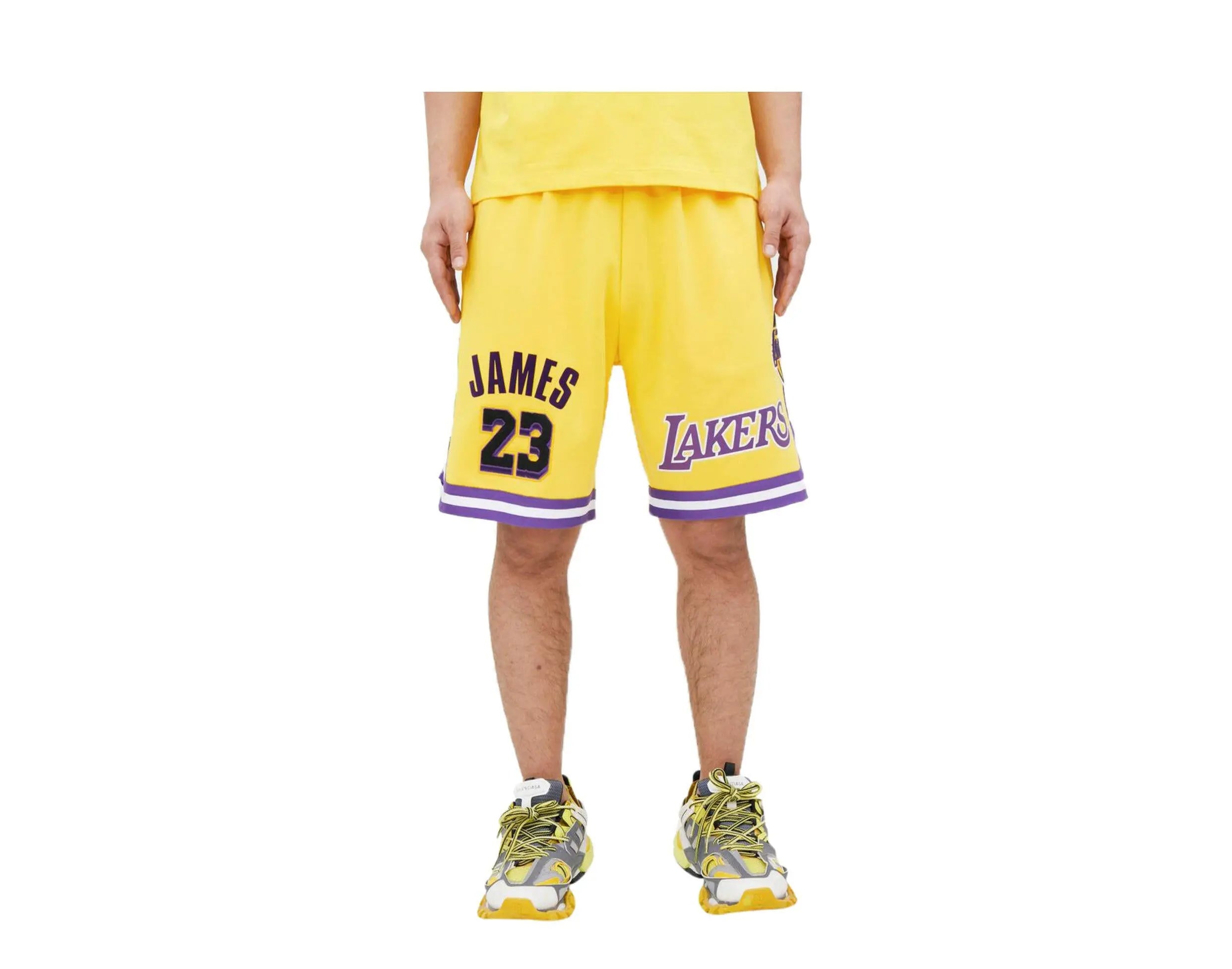 Pro Standard Los Angeles Lakers Lebron James Pro Team Men's Shorts — Yellow