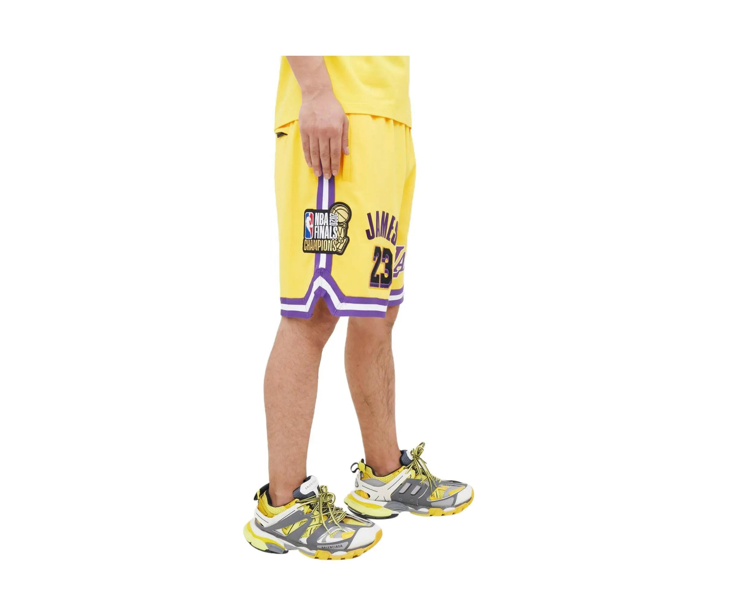 Pro Standard Los Angeles Lakers Lebron James Pro Team Men's Shorts — Yellow