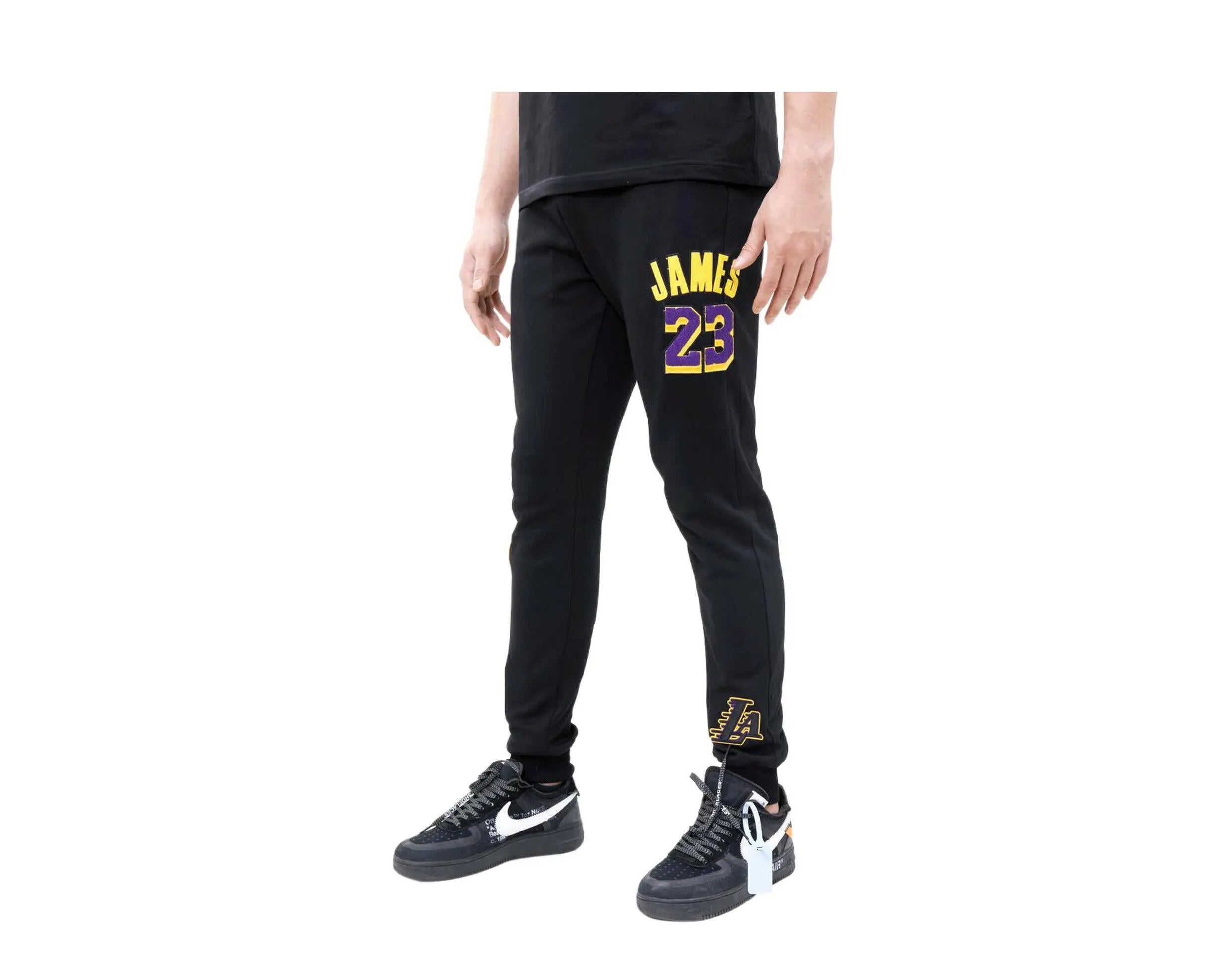 Pro Standard Los Angeles Lakers Lebron James Pro Team Men's Jogger Pants — Black
