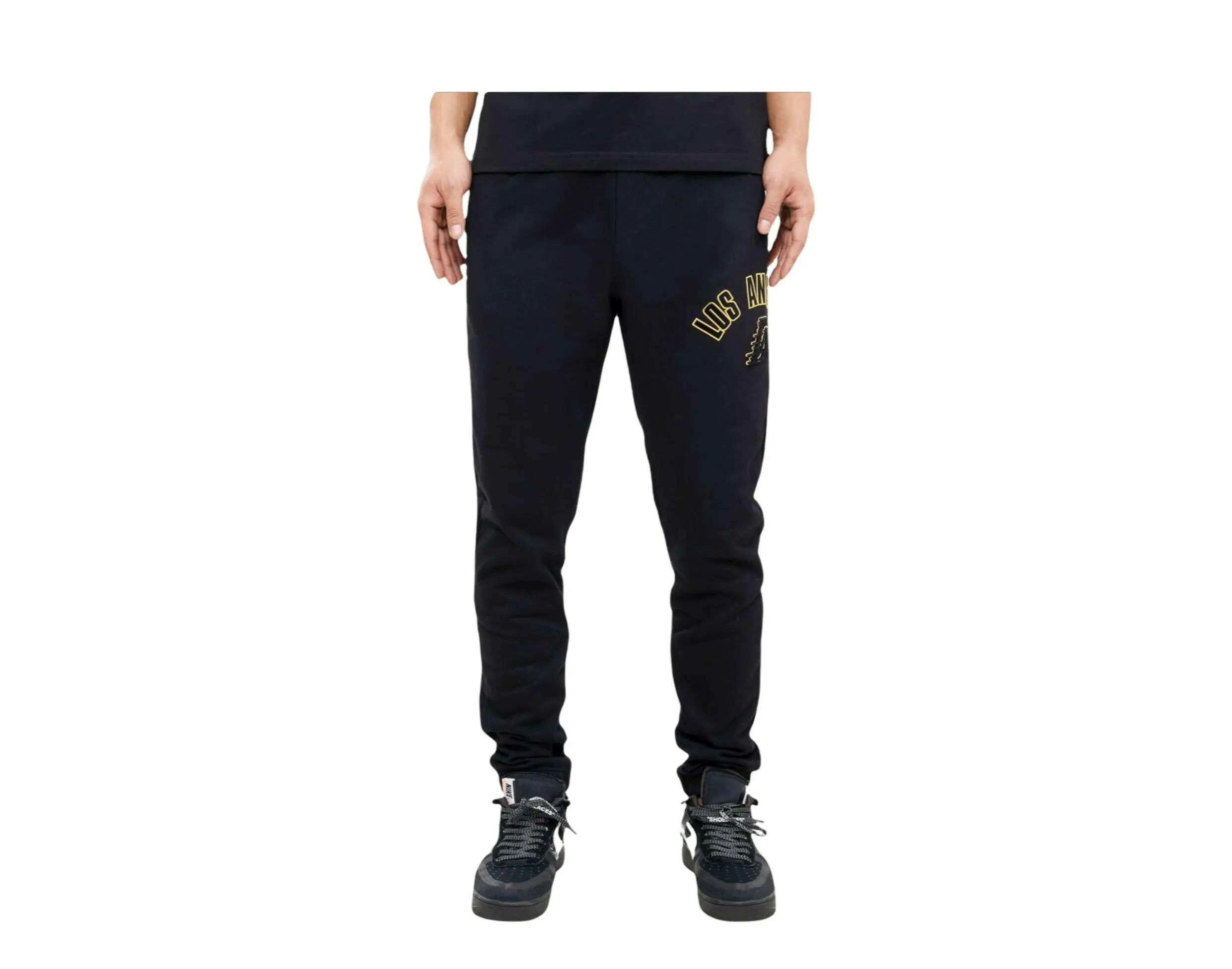 Pro Standard NBA Los Angeles Lakers Stacked Logo Men's Sweatpants — Black
