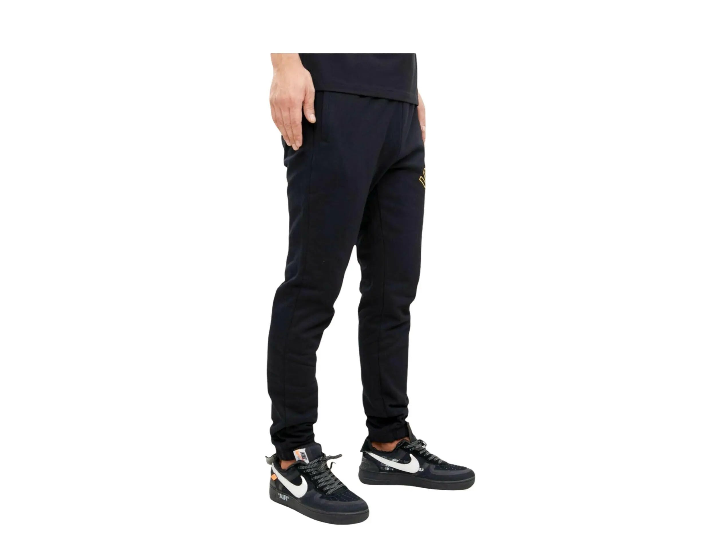 Pro Standard NBA Los Angeles Lakers Stacked Logo Men's Sweatpants — Black