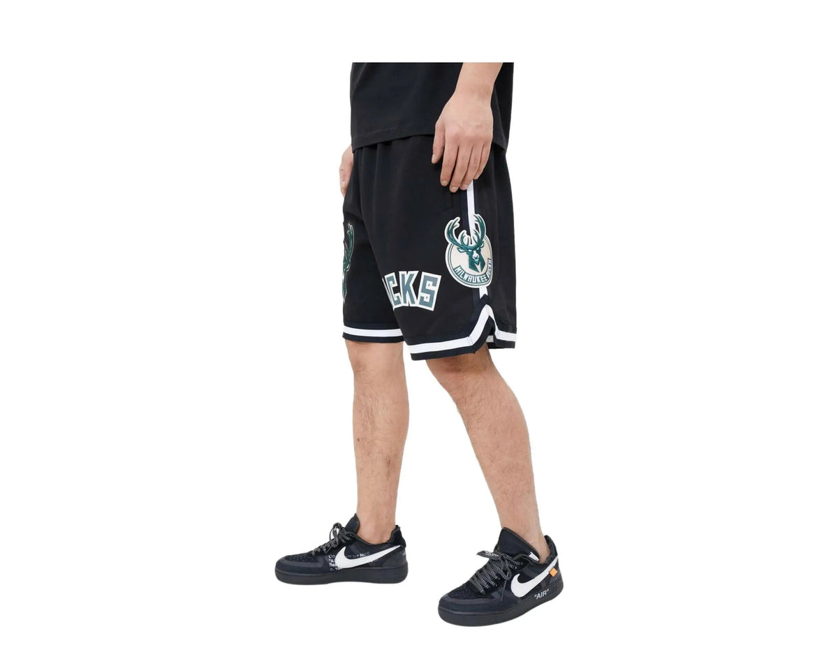 Pro Standard Milwaukee Bucks Classic Chenille Men's Shorts — Black – product view 2