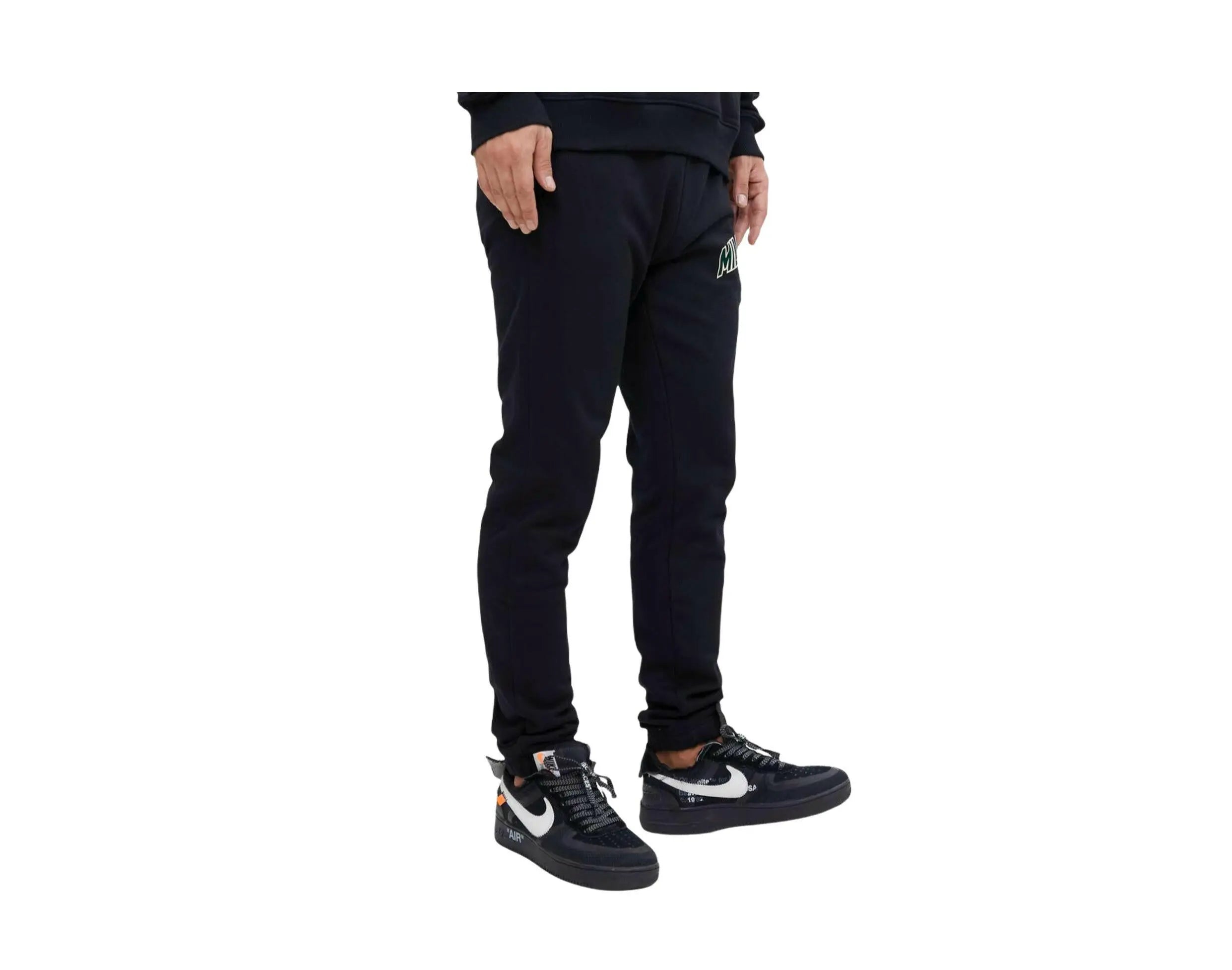 Pro Standard NBA Milwaukee Bucks Stacked Logo Men's Sweatpants — Black