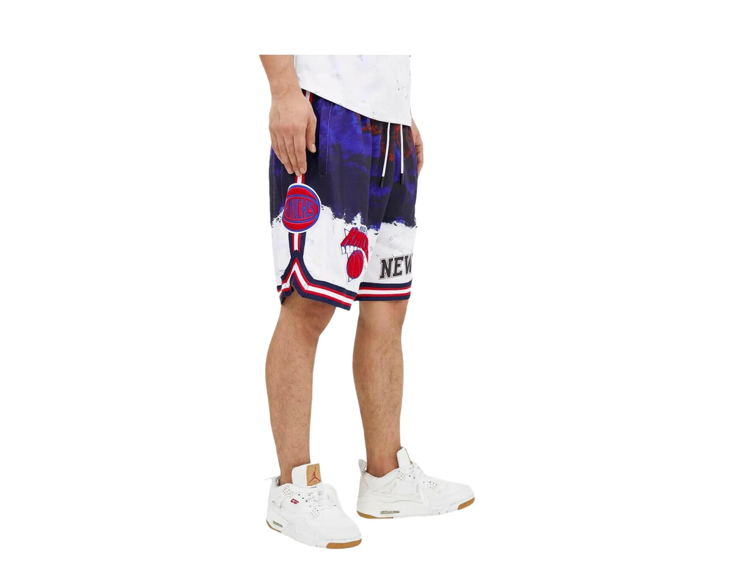 Pro Standard New York Knicks Pro Team Men's Shorts — Red/White/Blue Dip Dye