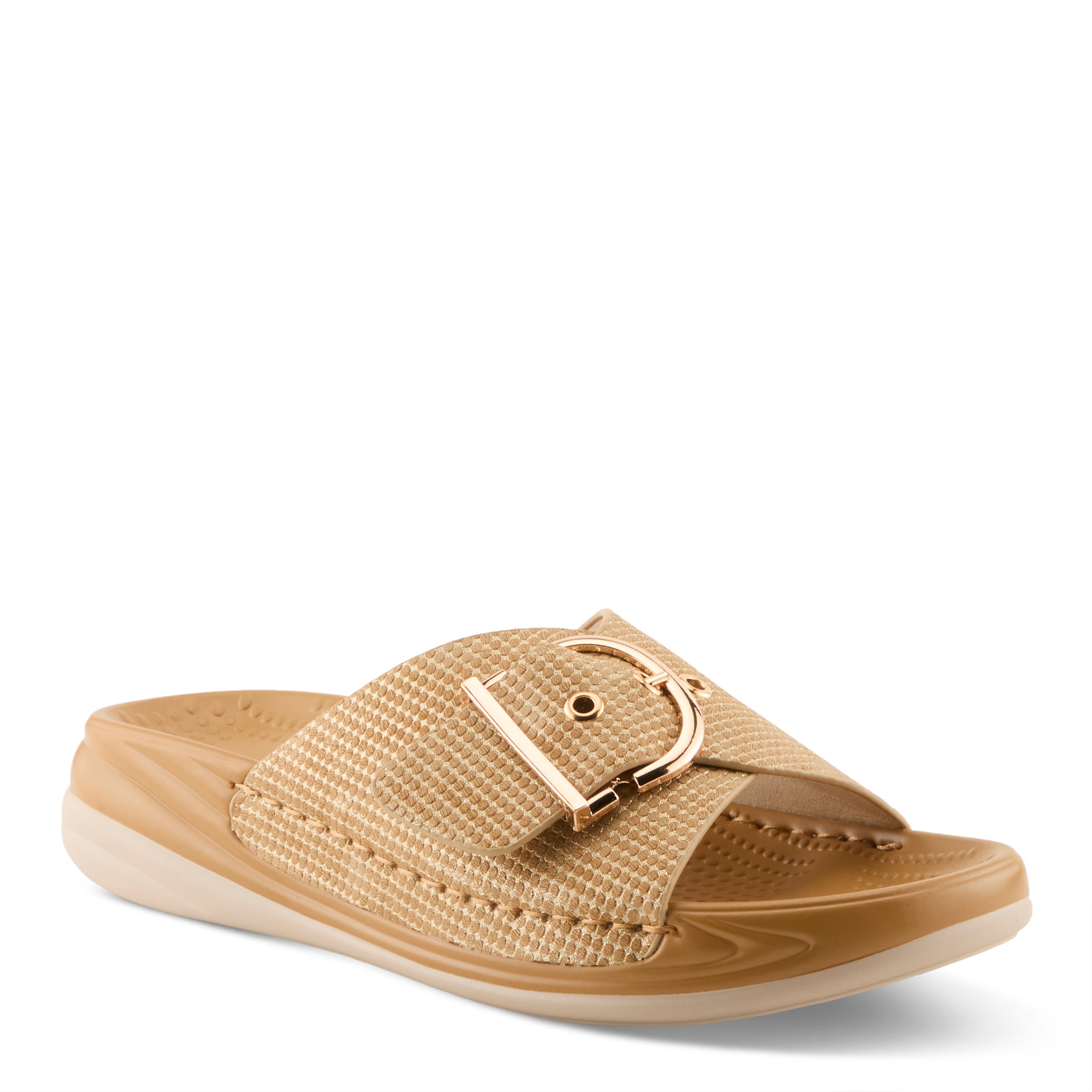 Flexus FLEXUS BREWER SANDALS sandal in tan metallic with flexible sole