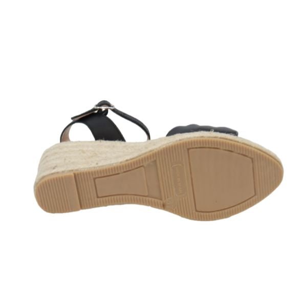 Eric Michael Bailey Leather Espadrille Wedge Sandal