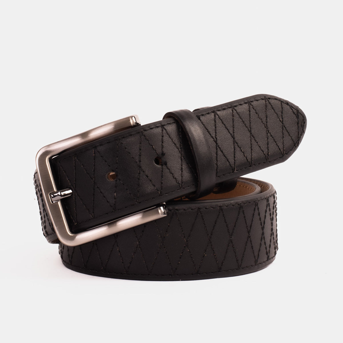 Vinci Leather The Adler Black Leather Belt – product view 1