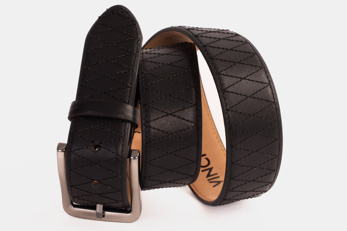 Vinci Leather The Adler Black Leather Belt – product view 9