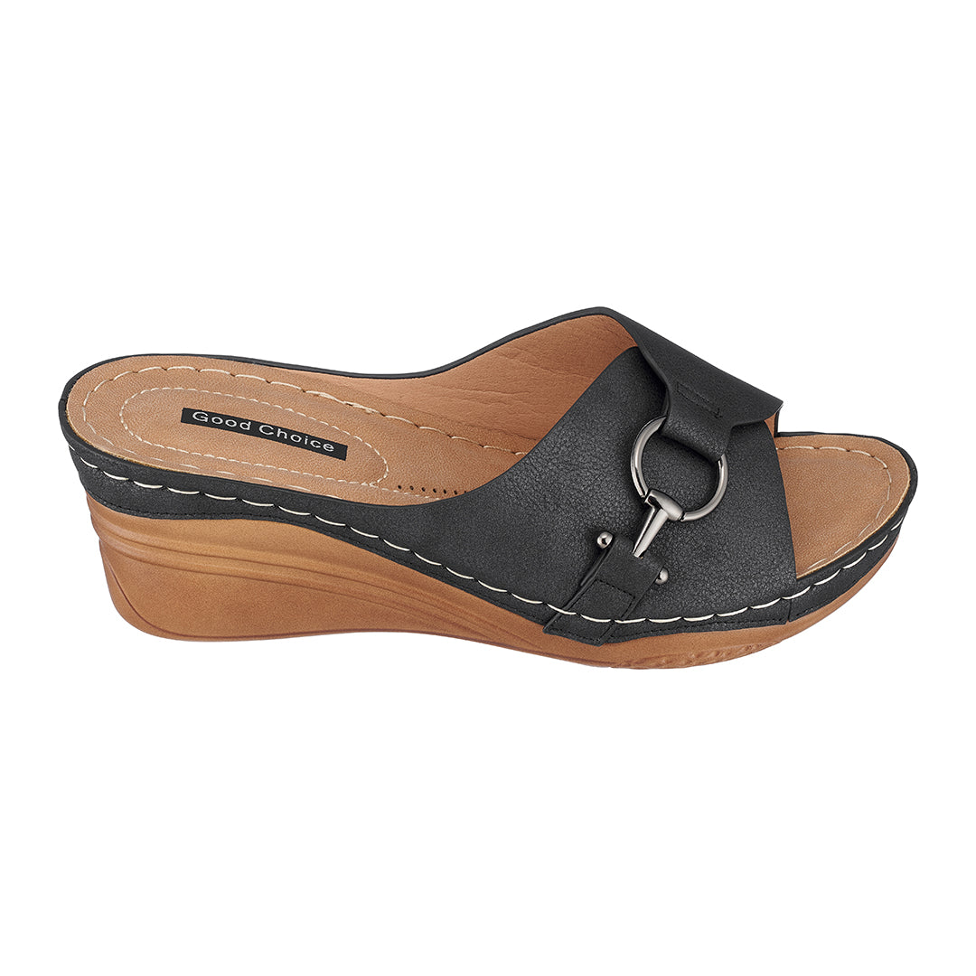 Women's Bay Black Wedge Sandals – product view 2