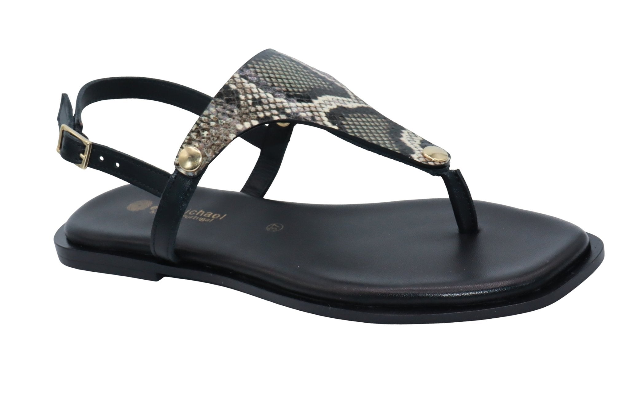 Eric Michael Beach Women’s Leather T-Strap Sandal