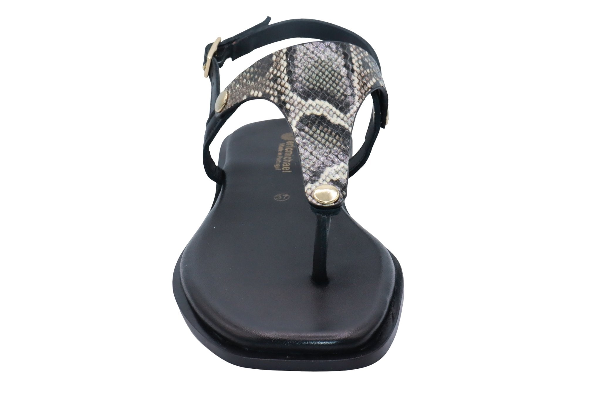 Eric Michael Beach Women’s Leather T-Strap Sandal