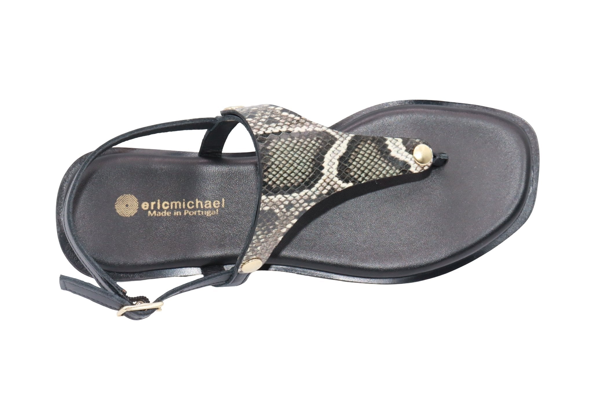 Eric Michael Beach Women’s Leather T-Strap Sandal