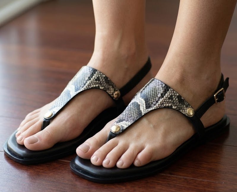 Eric Michael Beach Women’s Leather T-Strap Sandal