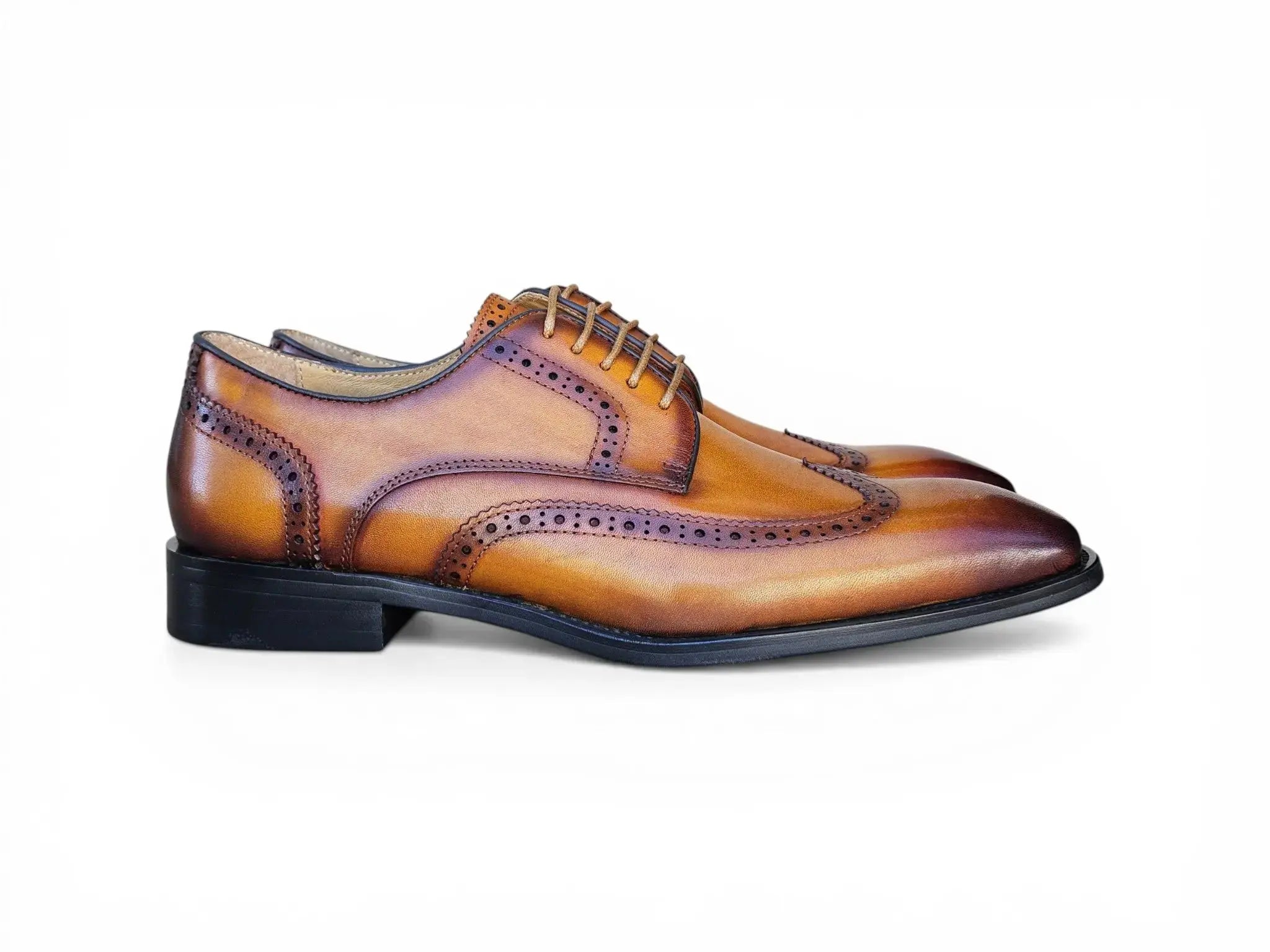 Carrucci Shoes KS Blucher Style Wingtip Oxford Men’s Calfskin Leather KS509 43 back view