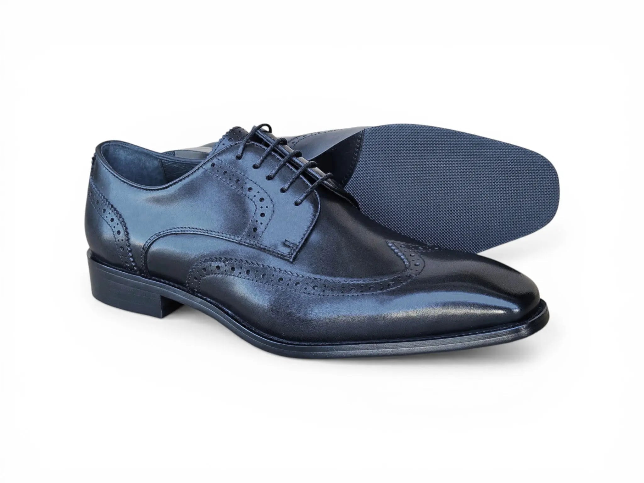 Carrucci Shoes KS Blucher Style Wingtip Oxford Men’s Calfskin Leather KS509 43 view 6