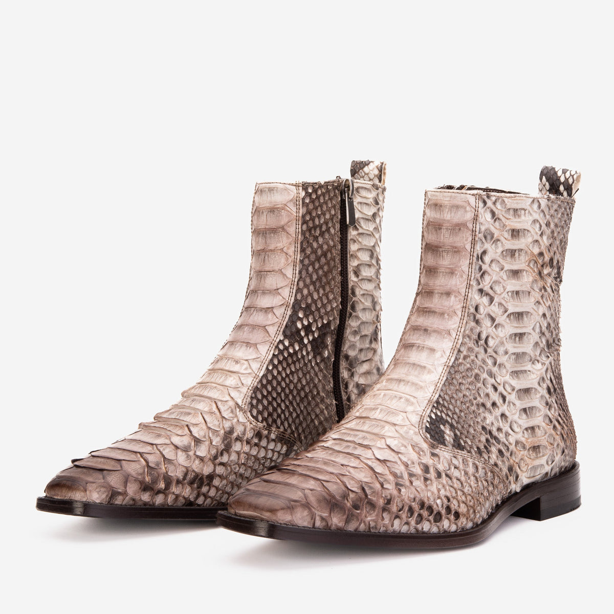 The Boss Natural Pythn Snk Zip-Up Leather Men Boot Limited Edition