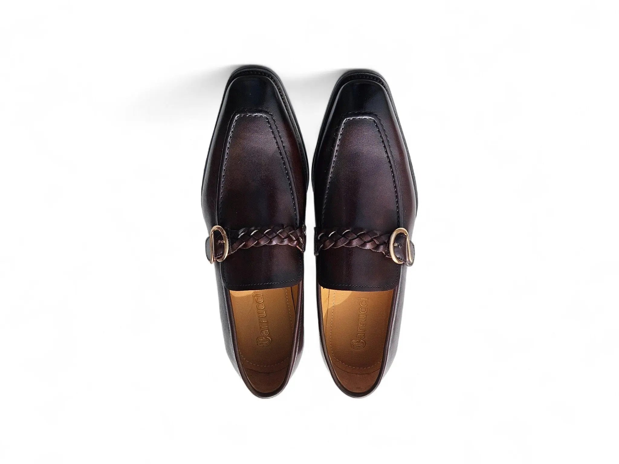 Carrucci Shoes Braided Bit Loafer Men's Leather Ks509 46 top view