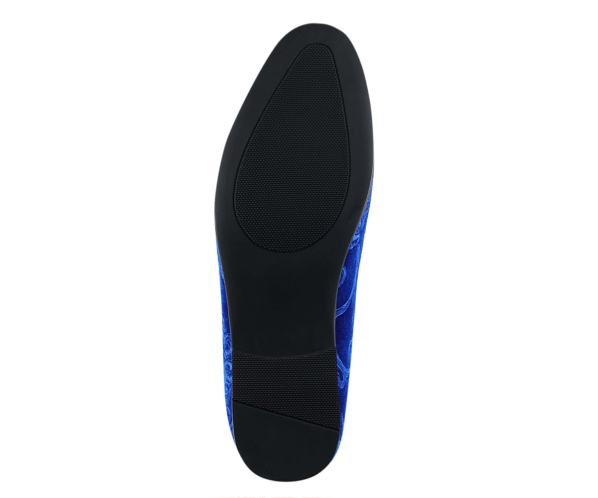 Amali Bryant Royal Blue Smoking Slippers — product view 6