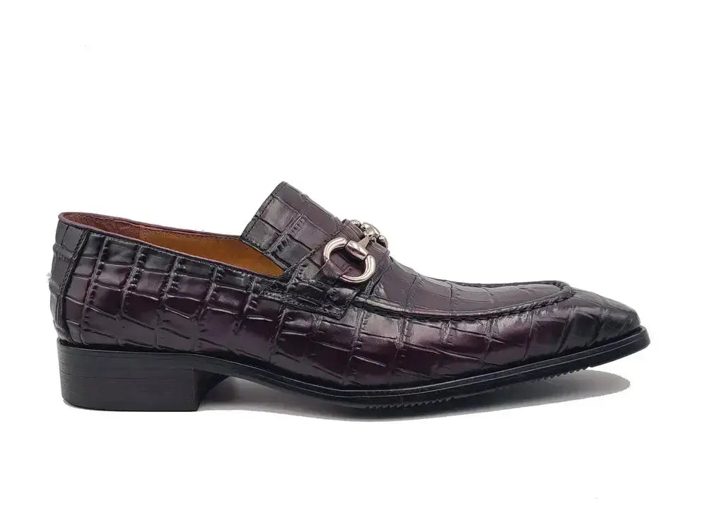 Carrucci Shoes Gator Embossed Leather Buckle Loafer Classic KS503 61E view 7