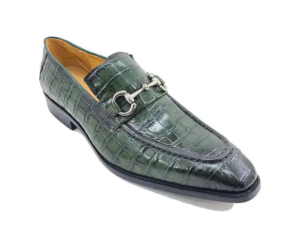 Carrucci Shoes Gator Embossed Leather Buckle Loafer Classic KS503 61E view 25