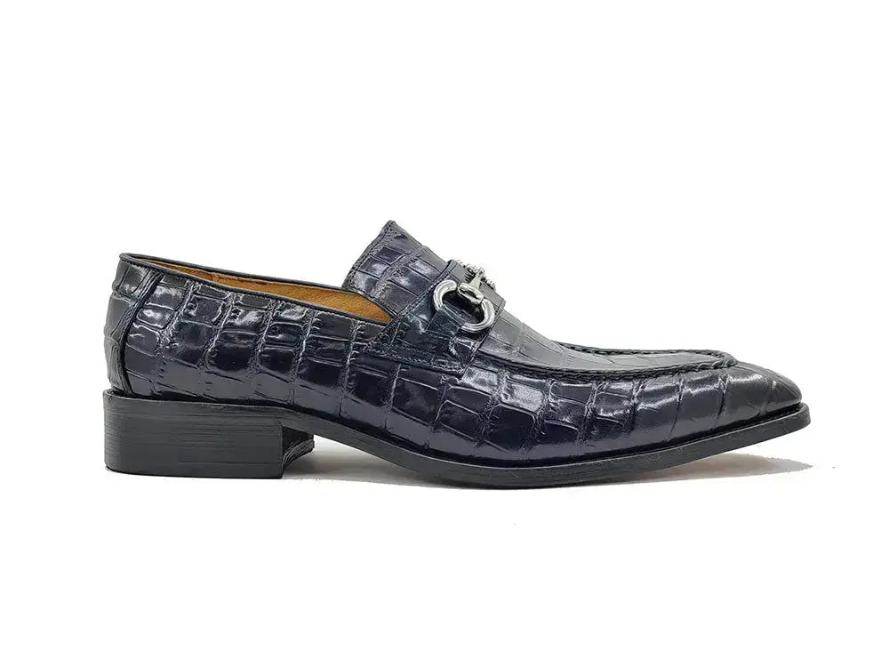 Carrucci Shoes Gator Embossed Leather Buckle Loafer Classic KS503 61E view 17
