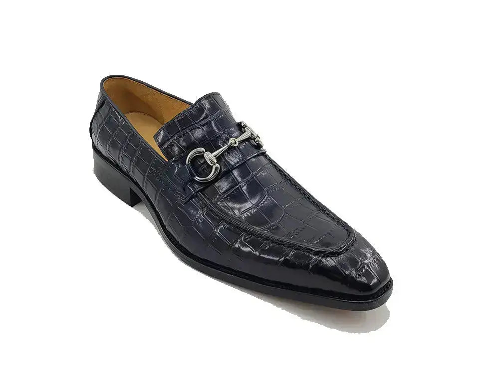 Carrucci Shoes Gator Embossed Leather Buckle Loafer Classic KS503 61E view 18