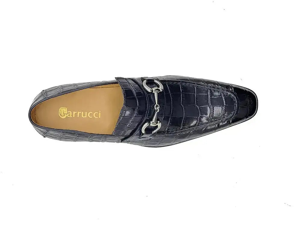 Carrucci Shoes Gator Embossed Leather Buckle Loafer Classic KS503 61E view 19
