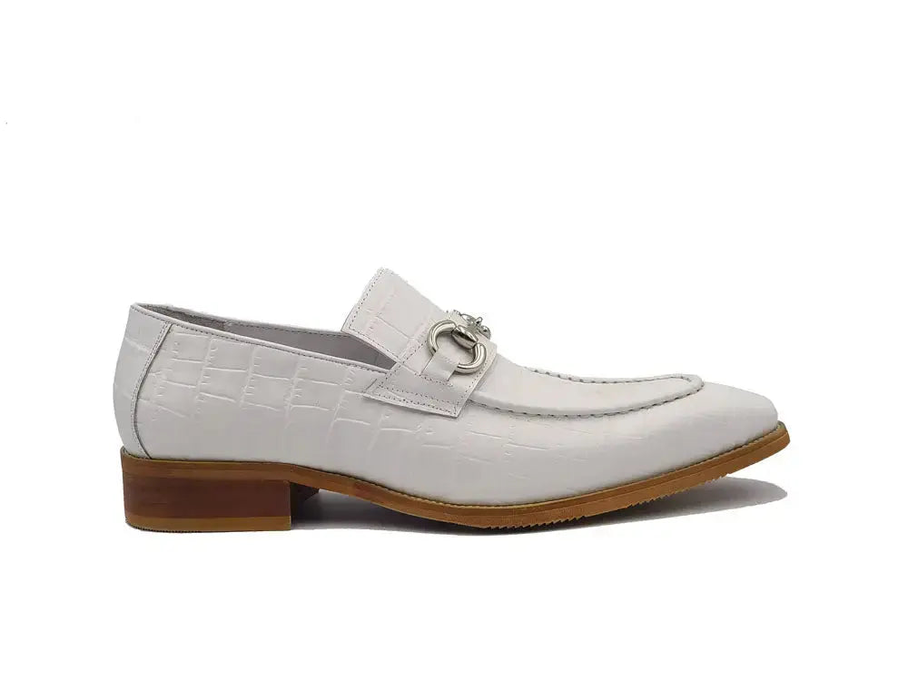 Carrucci Shoes Gator Embossed Leather Buckle Loafer Classic KS503 61E view 28