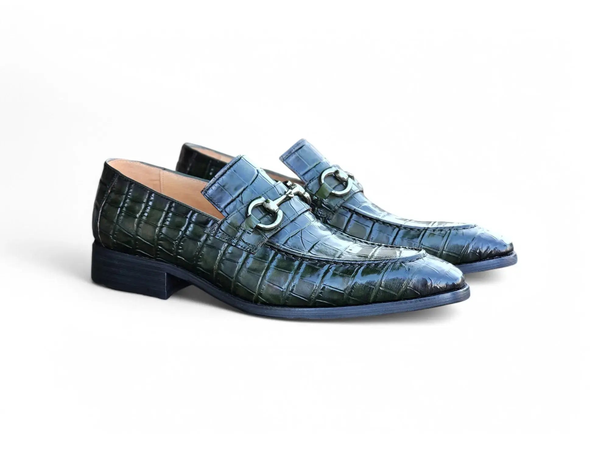 Carrucci Shoes Gator Embossed Leather Buckle Loafer Classic KS503 61E view 22