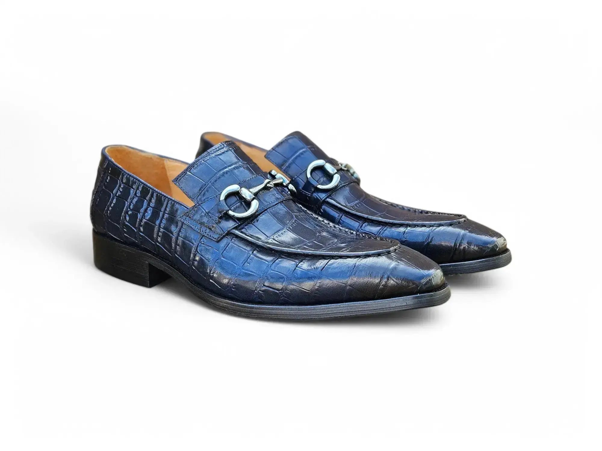 Carrucci Shoes Gator Embossed Leather Buckle Loafer Classic KS503 61E view 16