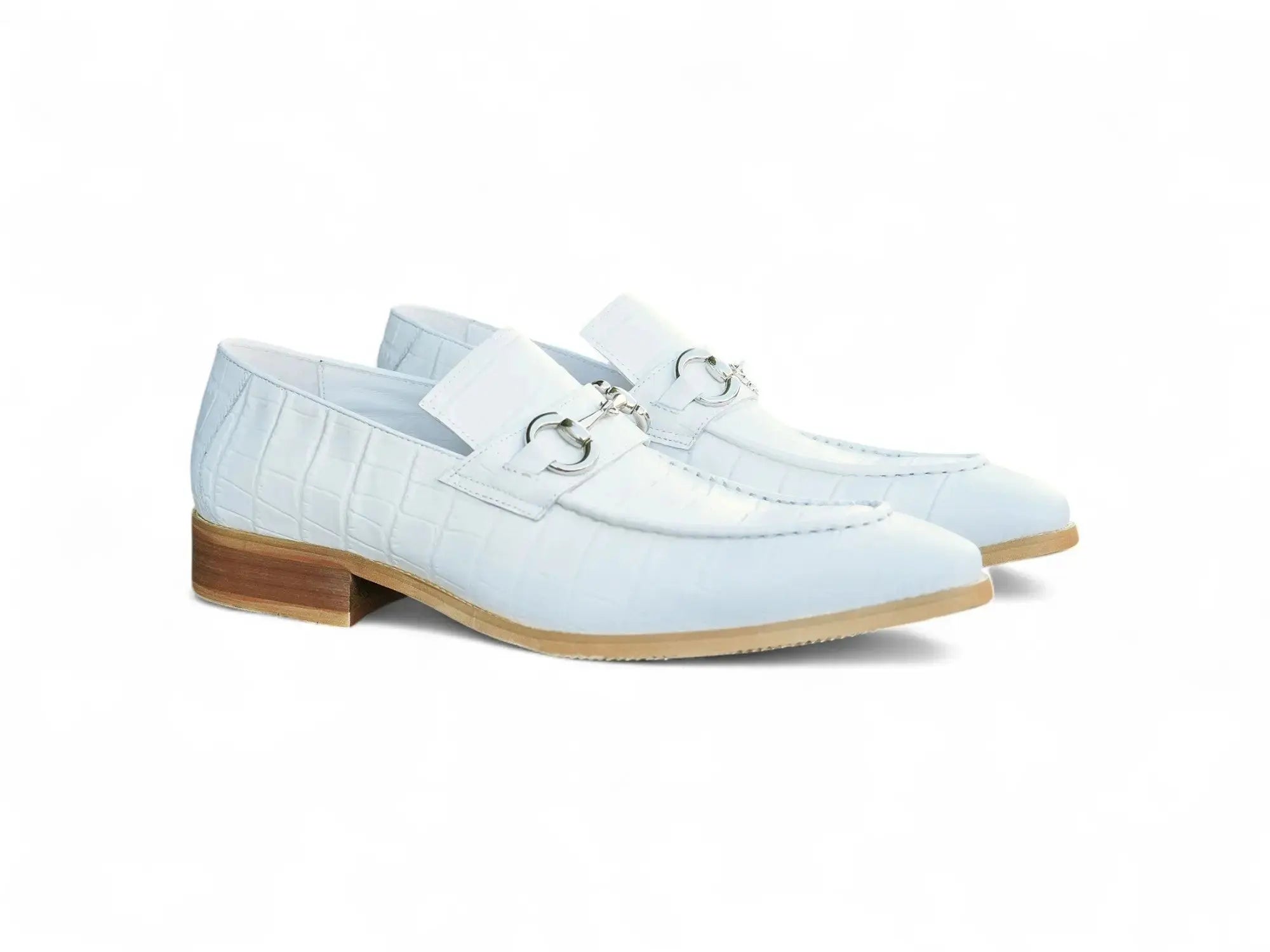 Carrucci Shoes Gator Embossed Leather Buckle Loafer Classic KS503 61E view 27