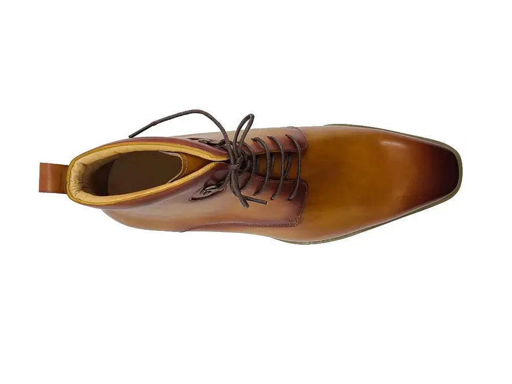 Carrucci Shoes KB Burnished Calfskin Lace Up Boot Patina Finish KB515 16 view 6