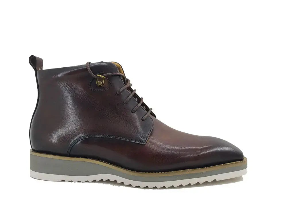 Carrucci Shoes KB Burnished Calfskin Lace Up Boot Patina Finish KB515 16 view 8