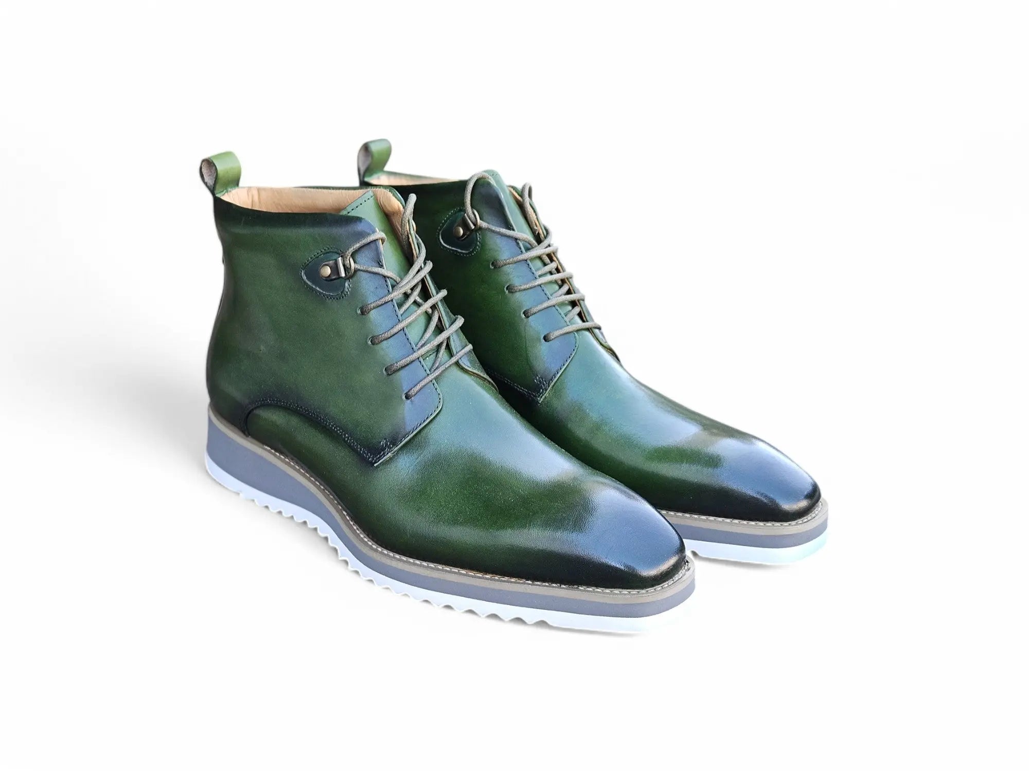 Carrucci Shoes KB Burnished Calfskin Lace Up Boot Patina Finish KB515 16 view 11