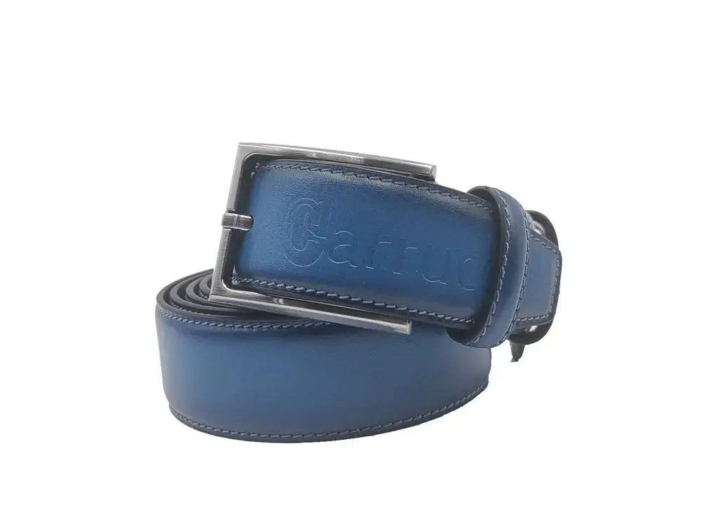 Carrucci Shoes Burnished Calfskin Belt Calfskin Leather KC1 detail view