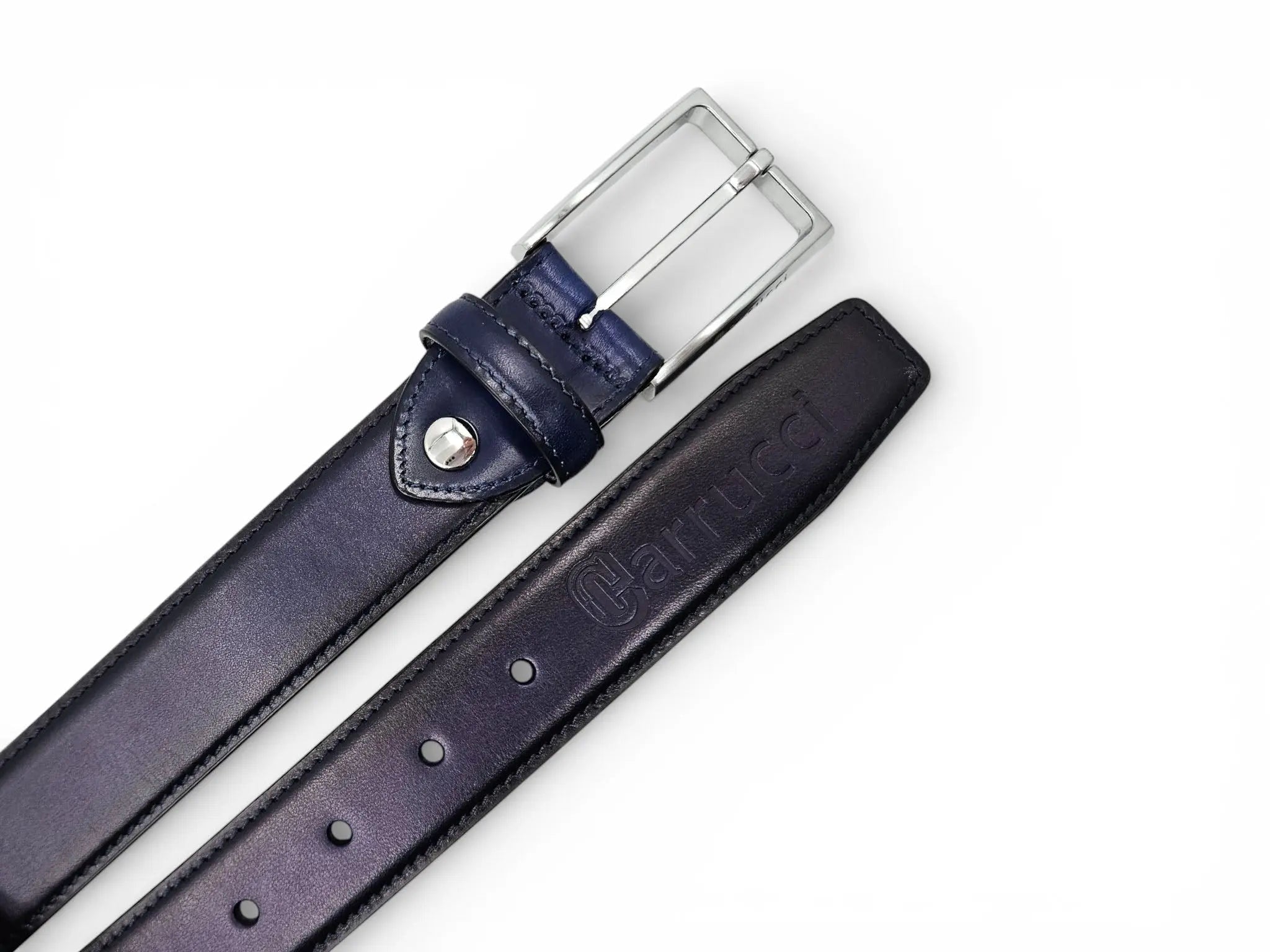 Carrucci Shoes Burnished Calfskin Belt Calfskin Leather KC1 top view
